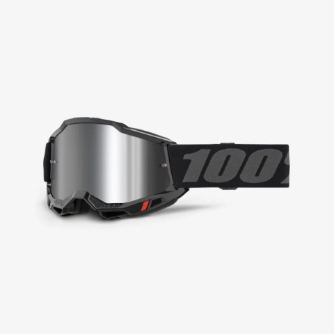 100 PROCENT GOGLE ACCURI 2 BLACK - MIRROR SILVER LENS - KOLOR CZARNY/POMARAŃCZOWY SZYBKA SREBRNE LUSTRO 100 PROCENT GOGLE ACCURI 2 BLACK - MIRROR SILVER LENS - KOLOR CZARNY/POMARAŃCZOWY SZYBKA SREBRNE LUSTRO