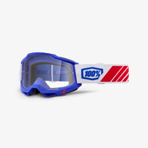 100 PROCENT GOGLE ACCURI 2 KOLBY - CLEAR LENS - KOLOR CZERWONY/BIAŁY/NIEBIESKI SZYBKA PRZEŹROCZYSTA 100 PROCENT GOGLE ACCURI 2 KOLBY - CLEAR LENS - KOLOR CZERWONY/BIAŁY/NIEBIESKI SZYBKA PRZEŹROCZYSTA