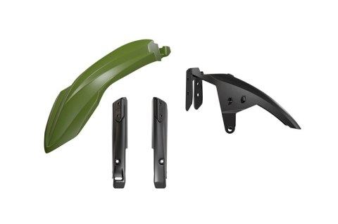 RACETECH (RTECH) KOMPLETNY BŁOTNIK PRZÓD Z OSŁONAMI TELESKOPÓW ( AMORTYZATORÓW ) YAMAHA T7 TENERE 700 '19-'24 KOLOR CIEMNY ZIELO