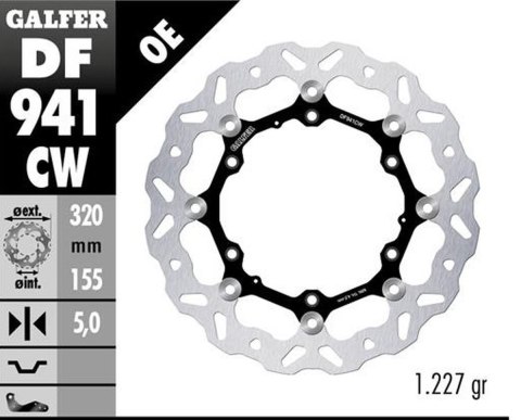 GALFER TARCZA HAMULCOWA PRZÓD KTM 390 ADVENTURE '23-'25; HUSQVARNA 401 SVARTPILEN '24-'25 (WAVE FLOATING) (320X155X5MM) GALFER TARCZA HAMULCOWA PRZÓD KTM 390 ADVENTURE '23-'25; HUSQVARNA 401 SVARTPILEN '24-'25 (WAVE FLOATING) (320X155X5MM)