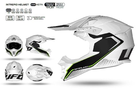UFO KASK INTREPID CROSS KOLOR BIAŁY/CZARNY ROZMIAR L ( ECE 22R06 ) - KOLEKCJA 2024