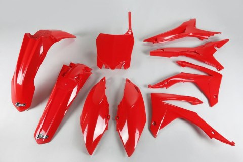 UFO KOMPLET PLASTIKÓW HONDA CRF 250R '14-17, CRF 450R '13-16 Z OSŁONAMI FILTRA POWIETRZA KOLOR CZERWONY UFO KOMPLET PLASTIKÓW HONDA CRF 250R '14-17, CRF 450R '13-16 Z OSŁONAMI FILTRA POWIETRZA KOLOR CZERWONY