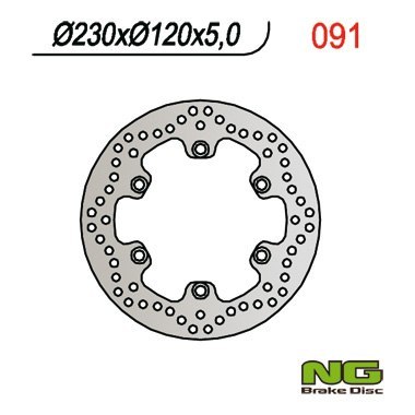 NG TARCZA HAMULCOWA TYŁ KAWASAKI KLR 650 '90-'07, KLE 500 '91-'07 (230X120X5) (6X10,5MM) NG TARCZA HAMULCOWA TYŁ KAWASAKI KLR 650 '90-'07, KLE 500 '91-'07 (230X120X5) (6X10,5MM)