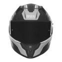 NOX KASK INTEGRALNY (FULL FACE) Z BLENDĄ N401 CROWER KOLOR CZARNY/SREBRNY MAT ROZMIAR S