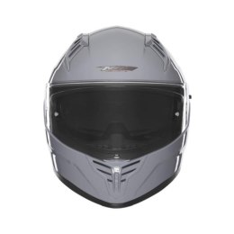 NOX KASK INTEGRALNY (FULL FACE) Z BLENDĄ N401 SOLID KOLOR SZARY POŁYSK ROZMIAR XXL