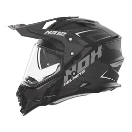 NOX KASK OFFROAD / TRAIL DUOSPORT (DUAL) N312 VAPOR Z SZYBKĄ I BLENDĄ KOLOR CZARNY/TYTANOWY MAT ROZMIAR L