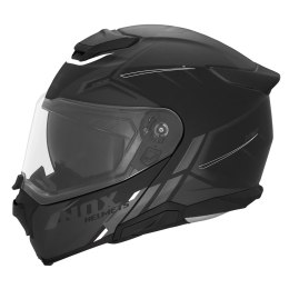 NOX KASK SZCZĘKOWY (FLIP-UP) Z BLENDĄ N967 SYNCHRO KOLOR CZARNY/BIAŁY/SZARY MAT ROZMIAR XL