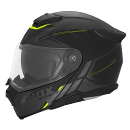NOX KASK SZCZĘKOWY (FLIP-UP) Z BLENDĄ N967 SYNCHRO KOLOR CZARNY/ŻÓŁTY FLUO/SZARY MAT ROZMIAR XXL