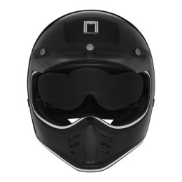 NOX PREMIUM KASK INTEGRALNY (FULL FACE) SEVENTY II SOLID KOLOR CZARNY POŁYSK ROZMIAR M