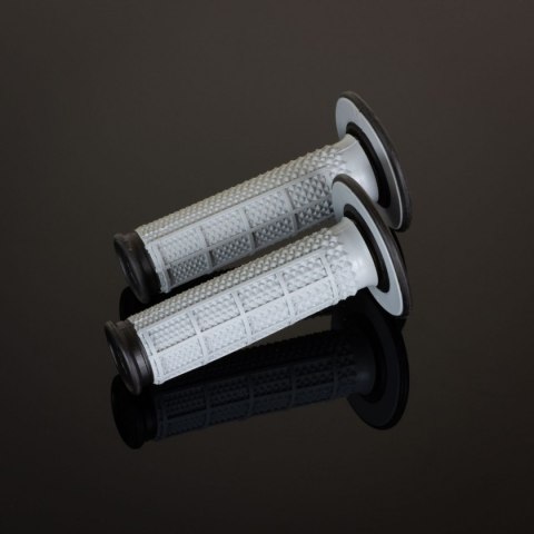 RENTHAL MANETKI MX DUAL COMPOUND TAPERED HALF WAFFLE, DWUSKŁADNIKOWE, KOLOR SZARY/CZARNY RENTHAL MANETKI MX DUAL COMPOUND TAPERED HALF WAFFLE, DWUSKŁADNIKOWE, KOLOR SZARY/CZARNY