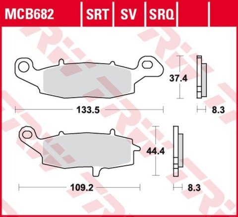 TRW ZF KLOCKI HAMULCOWE KH229 SINTER TRACK KAWASAKI NINJA 400 '11-, ER-6 '06-'16, VN 900 '06-'17, VN 1500/1600 '00-'08, VN 1700 TRW ZF KLOCKI HAMULCOWE KH229 SINTER TRACK KAWASAKI NINJA 400 '11-, ER-6 '06-'16, VN 900 '06-'17, VN 1500/1600 '00-'08, VN 1700