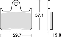 TRW ZF KLOCKI HAMULCOWE KH254 SINTER STREET SUZUKI GSXR 600 04-05, GSF 650 05-06, GSXR 750 04-05, GSX 1400 01-07, TYŁ