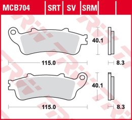 TRW ZF KLOCKI HAMULCOWE KH281 SINTER HONDA NSS 250 JAZZ '01-'04, FJS 400 SILVERWING '06-'08, FJS 600 SILVERWING '01-'10 PRZÓD