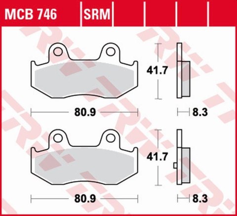 TRW ZF KLOCKI HAMULCOWE KH323 SINTER KAWASAKI SC 250 EPSILON '02, SUZUKI AN 400 BURGMAN '03-06, TYŁ, ITALJET JACK 125 '07, PRZÓD