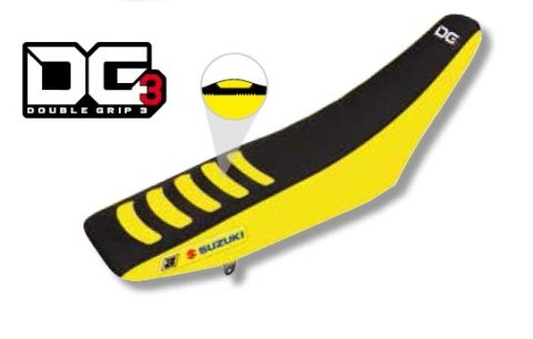BLACKBIRD POKROWIEC / POSZYCIE NA SIEDZENIE SUZUKI RM 125/250 '01-'23 DOUBLE GRIP 3 KOLOR CZARNY ŻÓŁTY BLACKBIRD POKROWIEC / POSZYCIE NA SIEDZENIE SUZUKI RM 125/250 '01-'23 DOUBLE GRIP 3 KOLOR CZARNY ŻÓŁTY