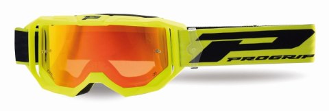 PROGRIP GOGLE PG3300-310 FL VISION KOLOR ŻÓŁTY FLUO MAT (SZYBA PG3348 CZERWONA LUSTRZANA ANTISCRATCH, NO FOG, ANTI UV)