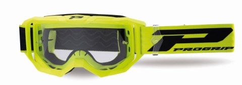 PROGRIP GOGLE PG3300-310 TR VISION KOLOR ŻÓŁTY FLUO MAT (SZYBA PG3310 PRZEZROCZYSTA ANTISCRATCH, NO FOG, ANTI UV)