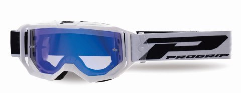 PROGRIP GOGLE PG3300-323 FL VISION KOLOR BIAŁY MAT (SZYBA PG3346 NIEBIESKA LUSTRZANA ANTISCRATCH, NO FOG, ANTI UV)