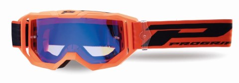PROGRIP GOGLE PG3300-409 FL VISION KOLOR BIAŁY MAT (SZYBA PG3346 NIEBIESKA LUSTRZANA ANTISCRATCH, NO FOG, ANTI UV)