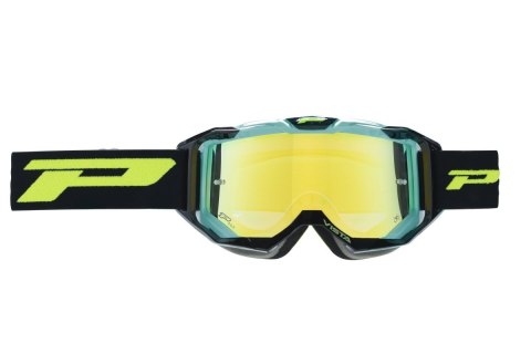 PROGRIP GOGLE PG3303-404 FL VISTA KOLOR CZARNY ZIELONY (SZYBA PG3347 ŻÓŁTA LUSTRZANA, ANTISCRATCH, NO FOG, ANTI UV + SZYBA PG331