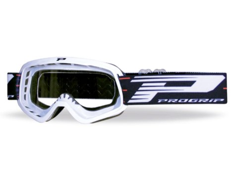 PROGRIP GOGLE PG3101-101 ATZAKI CH KID DZIECIĘCE KOLOR BIAŁY (SZYBA PG3113CH PRZEZROCZYSTA 1MM PODWÓJNA, NO FOG, ANTI UV) (3101-