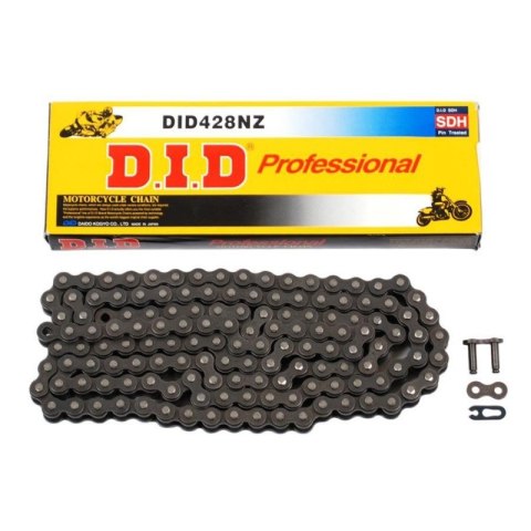 DID ŁAŃCUCH NAPĘDOWY 428NZ-110 (110-OGNIW) BEZ O-RINGÓW (OTWARTY + ZAPINKA)