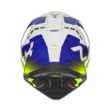 NOX KASK OFF ROAD / CROSS N634 GRADIENT KOLOR BIAŁY/NIEBIESKI/ŻÓŁTY FLUO ROZMIAR XL
