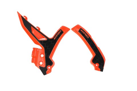 ACERBIS OSŁONY RAMY X-GRIP KTM EXC / EXC-F / XC-W '24-'25, SX / SX-F / XC / XC-F '23-'25 KOLOR POMARAŃCZOWY / CZARNY