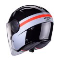 CABERG KASK OTWARTY JET Z BLENDĄ MODEL SOHO ZEPHYR KOLOR CZARNY/SZARY/CZERWONY ROZMIAR XL