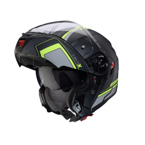 CABERG KASK SZCZĘKOWY FLIP-UP MODEL LEVO X ELITE KOLOR CZARNY MAT/SZARY/ZÓŁTY FLUO ROZMIAR S (PINLOCK W ZESTAWIE) CABERG KASK SZCZĘKOWY FLIP-UP MODEL LEVO X ELITE KOLOR CZARNY MAT/SZARY/ZÓŁTY FLUO ROZMIAR S (PINLOCK W ZESTAWIE)