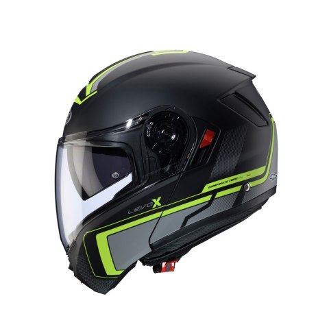 CABERG KASK SZCZĘKOWY FLIP-UP MODEL LEVO X ELITE KOLOR CZARNY MAT/SZARY/ZÓŁTY FLUO ROZMIAR S (PINLOCK W ZESTAWIE) CABERG KASK SZCZĘKOWY FLIP-UP MODEL LEVO X ELITE KOLOR CZARNY MAT/SZARY/ZÓŁTY FLUO ROZMIAR S (PINLOCK W ZESTAWIE)