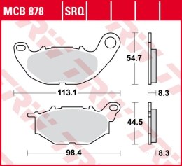 TRW ZF KLOCKI HAMULCOWE KH663 SINTER TRACK YAMAHA YZF 250R '15-, X-MAX 300 '18-, YZF R3 '15-, MT-03 '17-, PRZÓD