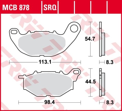 TRW ZF KLOCKI HAMULCOWE KH663 SINTER TRACK YAMAHA YZF 250R '15-, X-MAX 300 '18-, YZF R3 '15-, MT-03 '17-, PRZÓD