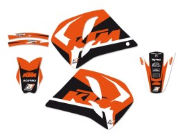 BLACKBIRD KOMPLET NAKLEJEK (OKLEIN) KTM 2T '93-'97 (2 STROKE ALL MODELS) DREAM 4 KOLOR POMARAŃCZOWY CZARNY