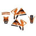 BLACKBIRD WYPRZEDAŻ KOMPLET NAKLEJEK (OKLEIN) KTM SX/SX-F '98-'00, EXC/EXC-F '98-'00 DREAM 4 KOLOR POMARAŃCZOWY CZARNY