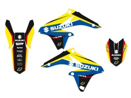 BLACKBIRD WYPRZEDAŻ KOMPLET NAKLEJEK (OKLEIN) SUZUKI RMZ 250 '10-'18 DREAM 4 KOLOR NIEBIESKI ŻÓŁTY CZARNY