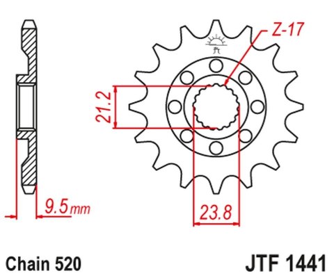 JT ZĘBATKA PRZEDNIA 2133 15 SUZUKI RMZ 450 '05-'12 (213315JT) (ŁAŃC. 520) JT ZĘBATKA PRZEDNIA 2133 15 SUZUKI RMZ 450 '05-'12 (213315JT) (ŁAŃC. 520)
