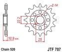 JT ZĘBATKA PRZEDNIA 2145 14 APRILIA 450/550 RXV-SXV 06-12 (214514JT) (ŁAŃC.520)