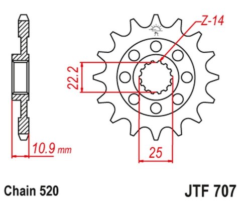 JT ZĘBATKA PRZEDNIA 2145 15 APRILIA 450/550 RXV-SXV 06-12 (214515JT) (ŁAŃC.520) JT ZĘBATKA PRZEDNIA 2145 15 APRILIA 450/550 RXV-SXV 06-12 (214515JT) (ŁAŃC.520)