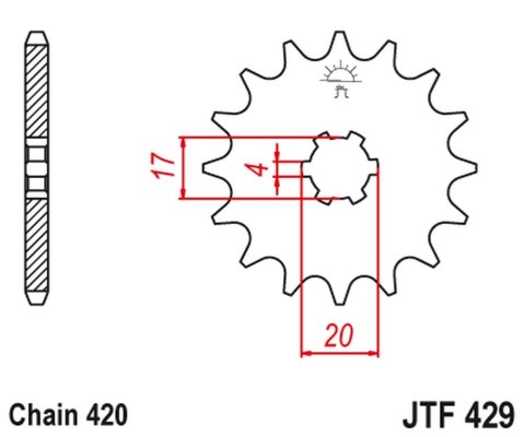 JT ZĘBATKA PRZEDNIA 249 13 SUZUKI RM 50 '81-81' (24913JT) (ŁAŃC. 420) NA ZAMÓWIENIE JT ZĘBATKA PRZEDNIA 249 13 SUZUKI RM 50 '81-81' (24913JT) (ŁAŃC. 420) NA ZAMÓWIENIE