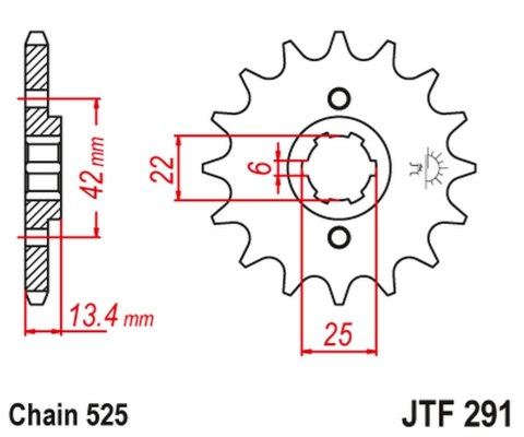 JT ZĘBATKA PRZEDNIA 291 17 HONDA CB 450S '86-'89 (29117JT) (ŁAŃC. 525) JT ZĘBATKA PRZEDNIA 291 17 HONDA CB 450S '86-'89 (29117JT) (ŁAŃC. 525)
