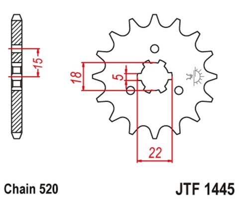 JT ZĘBATKA PRZEDNIA 423 14 KAWASAKI KX 125 '94-'07 (42314JT) (ŁAŃC. 520) JT ZĘBATKA PRZEDNIA 423 14 KAWASAKI KX 125 '94-'07 (42314JT) (ŁAŃC. 520)