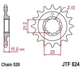 JT ZĘBATKA PRZEDNIA 727 17 HUSQVARNA 4T (72717JT) (ŁAŃC. 520)