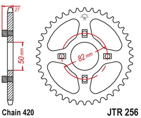 JT ZĘBATKA TYLNA 261 36 HONDA ATC/TRX 70 '82-87' XL/XR 75/80 '74-84' (26136JT) (ŁAŃC.420) JT ZĘBATKA TYLNA 261 36 HONDA ATC/TRX 70 '82-87' XL/XR 75/80 '74-84' (26136JT) (ŁAŃC.420)