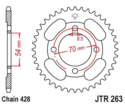 JT ZĘBATKA TYLNA 263 36 HONDA CT 100 '86-94'; PEUGEOT 110 VOX '13', KYMCO 110/125/150 (26336JT) (ŁAŃC.428) NA ZAMÓWIENIE JT ZĘBATKA TYLNA 263 36 HONDA CT 100 '86-94'; PEUGEOT 110 VOX '13', KYMCO 110/125/150 (26336JT) (ŁAŃC.428) NA ZAMÓWIENIE