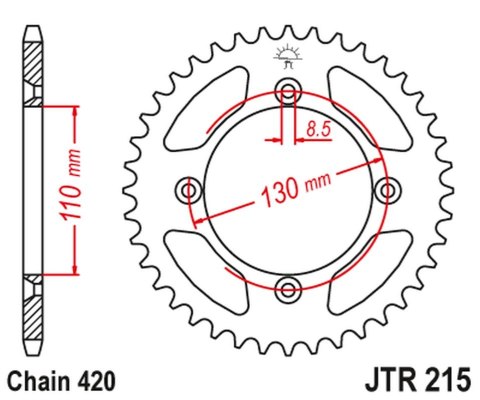 JT ZĘBATKA TYLNA 4306 56 HONDA CR 80/85 '85-'07 (430656JT) (ŁAŃC. 420) JT ZĘBATKA TYLNA 4306 56 HONDA CR 80/85 '85-'07 (430656JT) (ŁAŃC. 420)