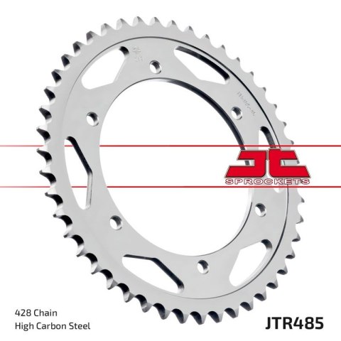 JT ZĘBATKA TYLNA 485 48 GILERA 125 KK/KZ '06-89', 125 COUGAR '01' (48548JT) (ŁAŃC.428) JT ZĘBATKA TYLNA 485 48 GILERA 125 KK/KZ '06-89', 125 COUGAR '01' (48548JT) (ŁAŃC.428)