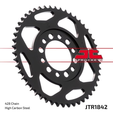 JT ZĘBATKA TYLNA 842 49 YAMAHA YZ 80 '81-83', DT 125/175 '74-77',TW 125 '99-02', TW 200 '89-', XT 350 '85-00' (84249JT) (ŁAŃC428 JT ZĘBATKA TYLNA 842 49 YAMAHA YZ 80 '81-83', DT 125/175 '74-77',TW 125 '99-02', TW 200 '89-', XT 350 '85-00' (84249JT) (ŁAŃC428