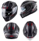 KAPPA KASK KV52 KRONOS INTEGRALNY Z BLENDĄ KOLOR CZARNY TYTANOWY MAT CARBON LOOK ROZMIAR 56 / S (HOMOLOGACJA ECE 22R06)