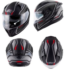 KAPPA KASK KV52 KRONOS INTEGRALNY Z BLENDĄ KOLOR CZARNY TYTANOWY MAT CARBON LOOK ROZMIAR 56 / S (HOMOLOGACJA ECE 22R06)